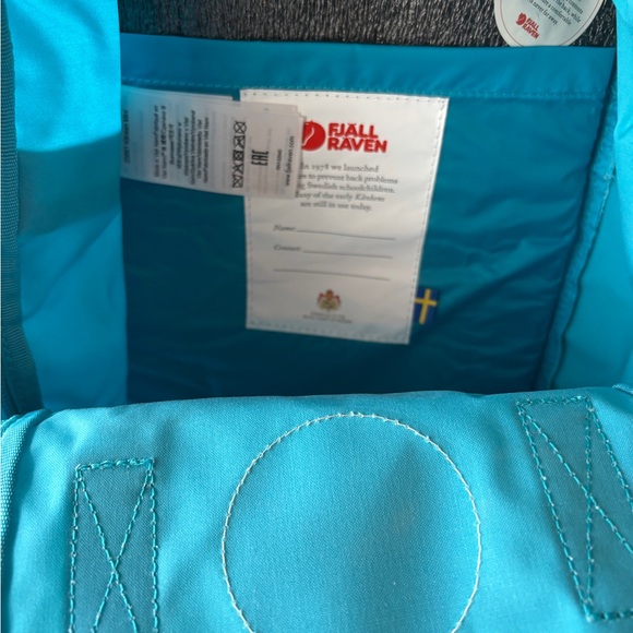 Fjallraven Kaken Mini Sling Crossbody Small pack Deep Turquoise Blue NWT - Picture 7 of 10